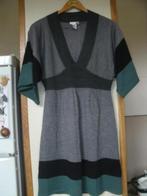 H&M tricot jurk 36 S grijs en zwart, H&M, Ophalen of Verzenden, Zo goed als nieuw, Maat 36 (S)