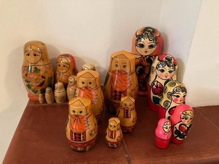 Matroesjka Poppen - 3 Sets, Antiek en Kunst, Antiek | Speelgoed, Ophalen of Verzenden