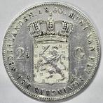 Nederland: 2 1/2 GULDEN 1860  P-/ZF+, Koning Willem III, Zilver, Ophalen of Verzenden, Losse munt