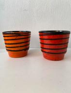 Keramiek West Germany bloempotten (2) jaren 70