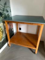 Vintage sidetable tekentafel schooltafel, Huis en Inrichting, Tafels | Sidetables, Gebruikt, Ophalen of Verzenden, 75 cm of meer