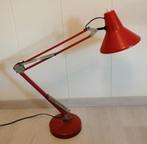 Aparte rode vintage tafellamp / architectenlamp uit jaren 70, 50 tot 75 cm, Vintage, Ophalen of Verzenden, Zo goed als nieuw
