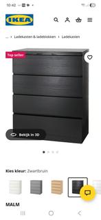 Ikea zwarte malm kast gebruikt maar nog in goede staat., Ophalen of Verzenden, Gebruikt, 25 tot 50 cm, Minder dan 100 cm