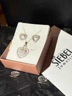 Hartjes Sieradenset - Siebel Juweliers, Sieraden, Tassen en Uiterlijk, Kettingen, Ophalen of Verzenden, Zo goed als nieuw, Zilver