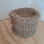 grof gebreide POEF grijs, Ophalen, Overige materialen, Minder dan 50 cm, Rond