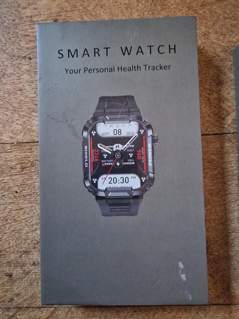 Smart Watch Health Tracker Ios en Android Apple  Samsung., Ophalen of Verzenden, Nieuw, Zwart, Android