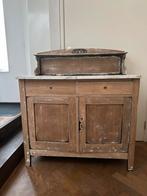 Oud brocante kastje met marmeren blad, Ophalen of Verzenden, Zo goed als nieuw