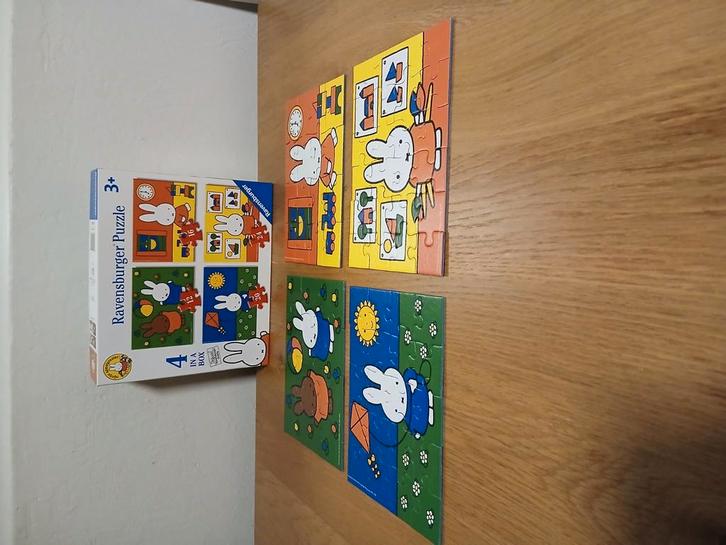 ravensburger 12 16 20 24 stukjes nijntje puzzel, Kinderen en Baby's, Speelgoed | Kinderpuzzels, Zo goed als nieuw, 2 tot 4 jaar