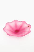 Roze golvende vintage schaal Art Glass, Antiek en Kunst, Antiek | Glas en Kristal, Ophalen