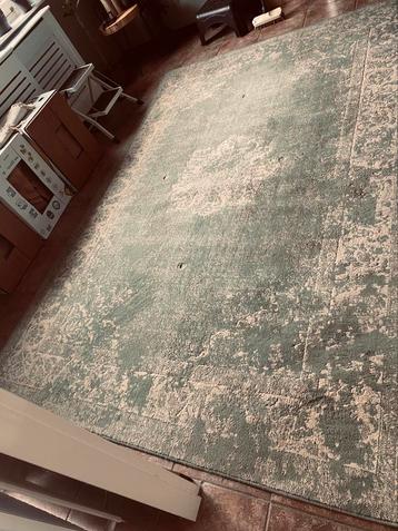 Vloerkleed groen/ beige  