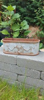 Gietijzeren brocante jardinière bloembak, Tuin, Minder dan 30 cm, Minder dan 60 cm, Ophalen of Verzenden
