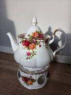 Royal albert old country roses theepot met theelicht, Ophalen of Verzenden