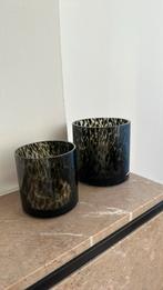 Twee Panter kaarsenhouders / windlicht, Huis en Inrichting, Woonaccessoires | Kandelaars en Kaarsen, Ophalen, Zo goed als nieuw