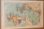 Antieke kaart - Yokohama en Tokio - Circa 1900, Boeken, Ophalen of Verzenden, 1800 tot 2000, Nederland, Landkaart
