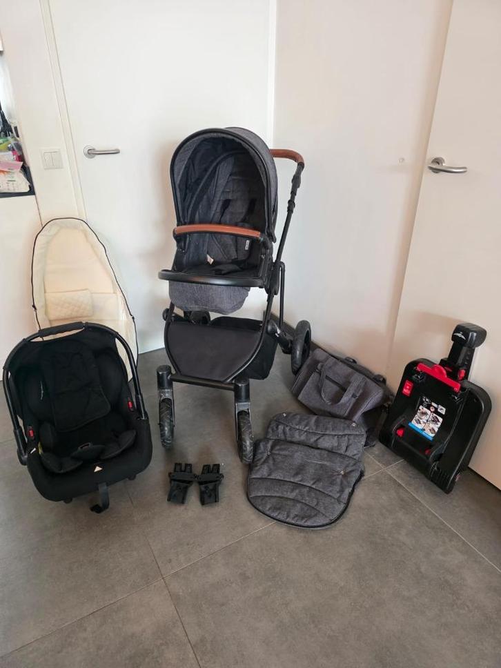 Sleeworld 3 in 1 kinderwagen +  accessoires + Isofix, Kinderen en Baby's, Kinderwagens en Combinaties, Zo goed als nieuw, Overige merken