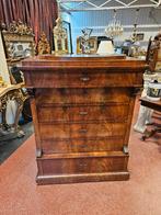 Mahonie chiffoniere met schrijflade