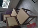 Set vintage brocante Eiken eetkamerstoelen, Ophalen