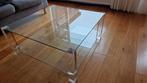 Glazen salontafel, Huis en Inrichting, Ophalen, Gebruikt, 100 tot 150 cm, 50 tot 100 cm