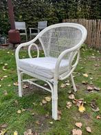 Witte rotan stoel, Ophalen, Gebruikt, Wit, Riet of Rotan