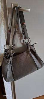 Fred de la bretoniere lederen handtas grijs, Ophalen of Verzenden, Gebruikt, Grijs, Handtas