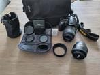 Nikon D3100 + 18-55 3.5-5.6G - 35 mm 1.8G lenzen, Ophalen, 14 Megapixel, Gebruikt, Spiegelreflex