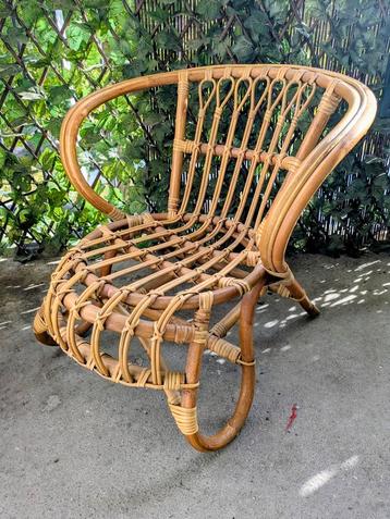 Vintage Rotan Kinderstoel Tuin Kinderkamer  beschikbaar voor biedingen