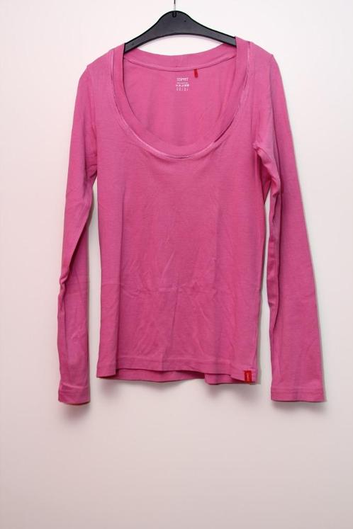 Esprit roze shirt wijde hals, XS, tshirt, lange mouwen, Kleding | Dames, T-shirts, Zo goed als nieuw, Maat 34 (XS) of kleiner