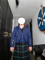 Traditionele Schotse Prince Charlie Jas met Vest - Blauw, Kleding | Heren, Blauw, Nieuw, Overige maten, Ophalen of Verzenden