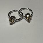 Zilveren tepelpiercings skull / doodskop, Ophalen of Verzenden, Zo goed als nieuw, Zilver