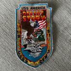 Patch US Navy CV-66 USS America CVW-1 Desert Storm 1991, Verzamelen, Embleem of Badge, Amerika, Ophalen of Verzenden, Marine