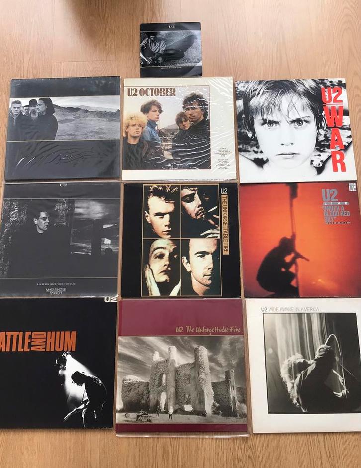 Vinyl — U2 LP Collectie — 9 vinyl 12 inch platen & 1 single, Cd's en Dvd's, Vinyl | Rock, Zo goed als nieuw, Poprock, 12 inch