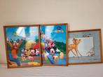 Donald Duck en Bambi poster met lijst 43 cm/ 53 cm, Antiek en Kunst, Ophalen