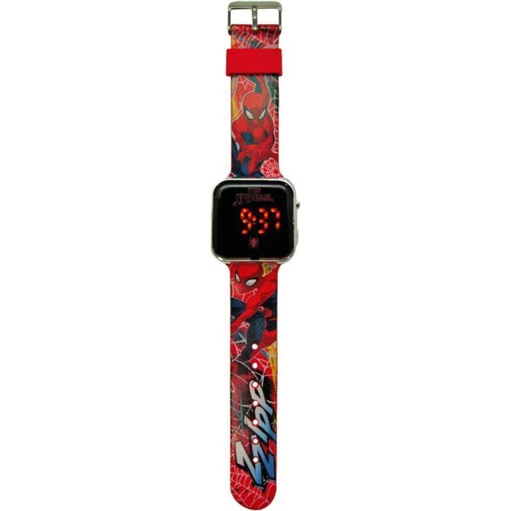 Spiderman Horloge - Led, Sieraden, Tassen en Uiterlijk, Horloges | Kinderen, Nieuw, Jongen, Rood, Ophalen of Verzenden