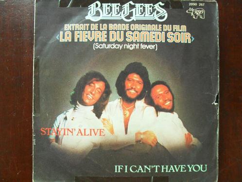 Single (1977) the Bee Gees - Stayin' Alive, Cd's en Dvd's, Vinyl | Pop, Gebruikt, 1960 tot 1980, Overige formaten, Ophalen of Verzenden