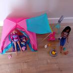Barbie kampeer set inclusief Barbies, Frozen en meer, Kinderen en Baby's, Ophalen of Verzenden, Zo goed als nieuw, Barbie