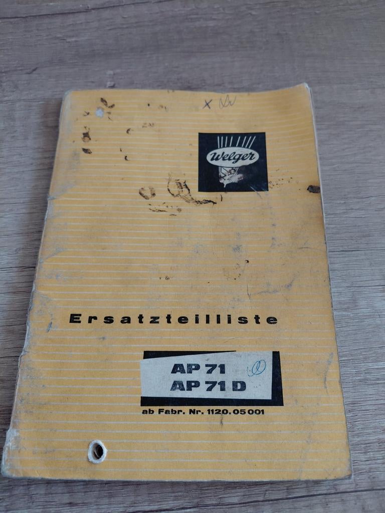 Welger AP 71 /AP 71D onderdelen boek, Ophalen of Verzenden