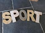 Houten letters  SPORT., Antiek en Kunst, Curiosa en Brocante, Ophalen of Verzenden