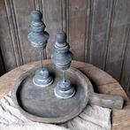 Landelijke houten plank serveerplank met steel sober *Etage3, Huis en Inrichting, ., Ophalen of Verzenden, Zo goed als nieuw, .