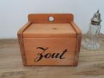 Brocante houten zout bak voor aan de wand, Ophalen of Verzenden