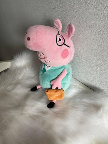 Peppa Pig’s Papa Pig pluche – knuffel, ongeveer 25 cm beschikbaar voor biedingen