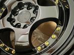 Aodhan AH03 Zwart goud 15 x 8.0J ET20 4x100 4x114.3, Ophalen of Verzenden