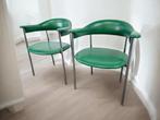 set van 2 vintage groene stoelen / fauteuils / loungechairs, Meerdere stripboeken, Ophalen