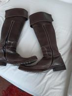 Leren laarzen. 40,5., Hoge laarzen, Bruin, Ophalen of Verzenden, Zo goed als nieuw