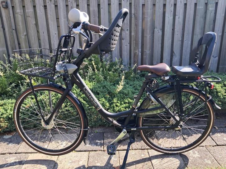 Gazelle bloom C7 moederfiets, Fietsen en Brommers, Fietsen | Dames | Moederfietsen, Gebruikt, Gazelle, 53 tot 56 cm, 2 zitjes