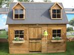 Speelhuis | Zeer ruim, met verdieping | Type Libelle Premium, Safari speelhuisjes, Groenstraat 34,6669DS Dodewaard, Mail@wellestuinhout.nl