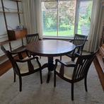 Eethoek met 4 stoelen, Huis en Inrichting, Tafels | Eettafels, Ophalen, Gebruikt, Rond, Vier personen