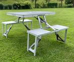 Opvouwbare picknicktafel met aluminium blad, Ophalen, Zo goed als nieuw