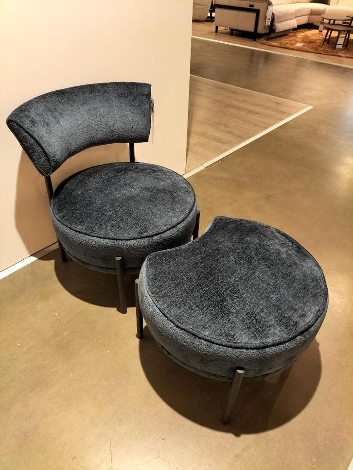 fauteuil, Huis en Inrichting, Fauteuils, Zo goed als nieuw, Leer, Metaal, Stof, Overige materialen, 50 tot 75 cm, 75 tot 100 cm