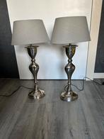 2 tafellampen met kap, Huis en Inrichting, Lampen | Tafellampen, Ophalen of Verzenden, Metaal, 50 tot 75 cm