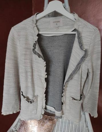 Merk Crèam - Gemêleerd vestje driekwart mouw - mt xs beschikbaar voor biedingen